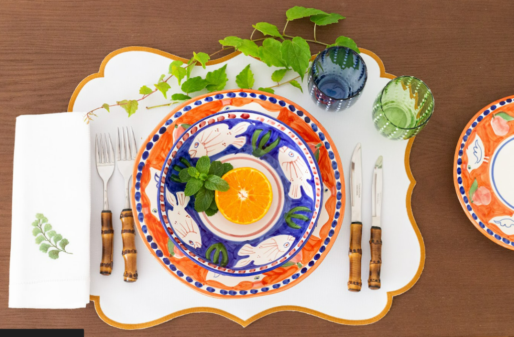 mesa posta para almoço com produtos da matisse casa